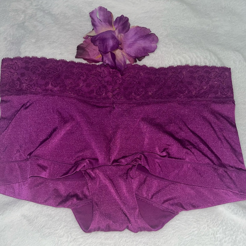Lace Trim Purple Intimates